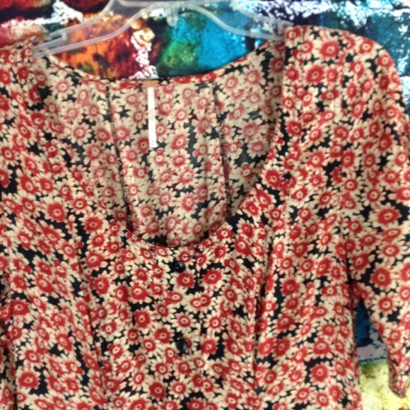 - Free People Lace Up Floral Corset Mini Dress Size Medium - Picture 6 of 15